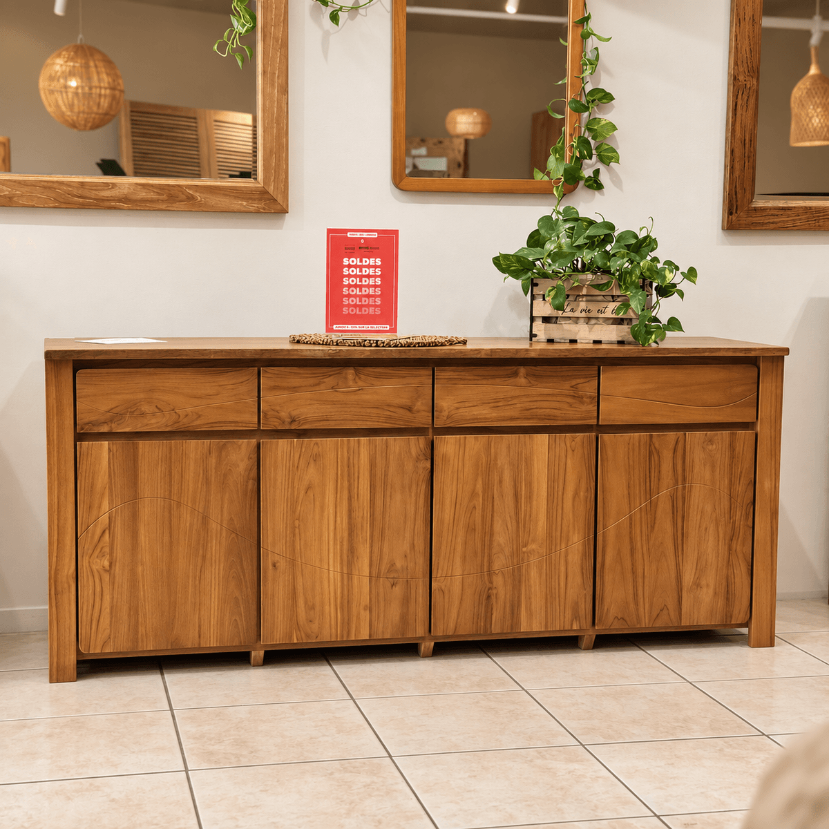 Buffet Evolia 4P 4T - 200x50x85 cm