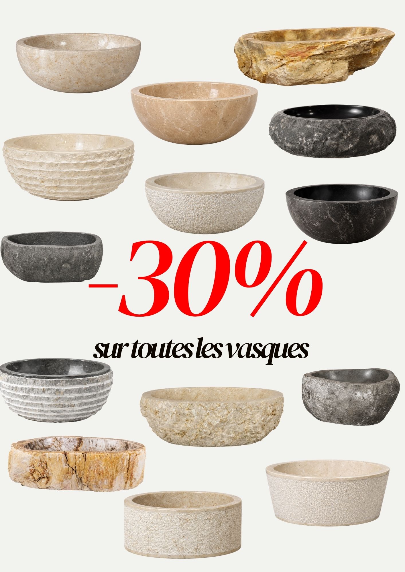 -30% sur toutes les vasques