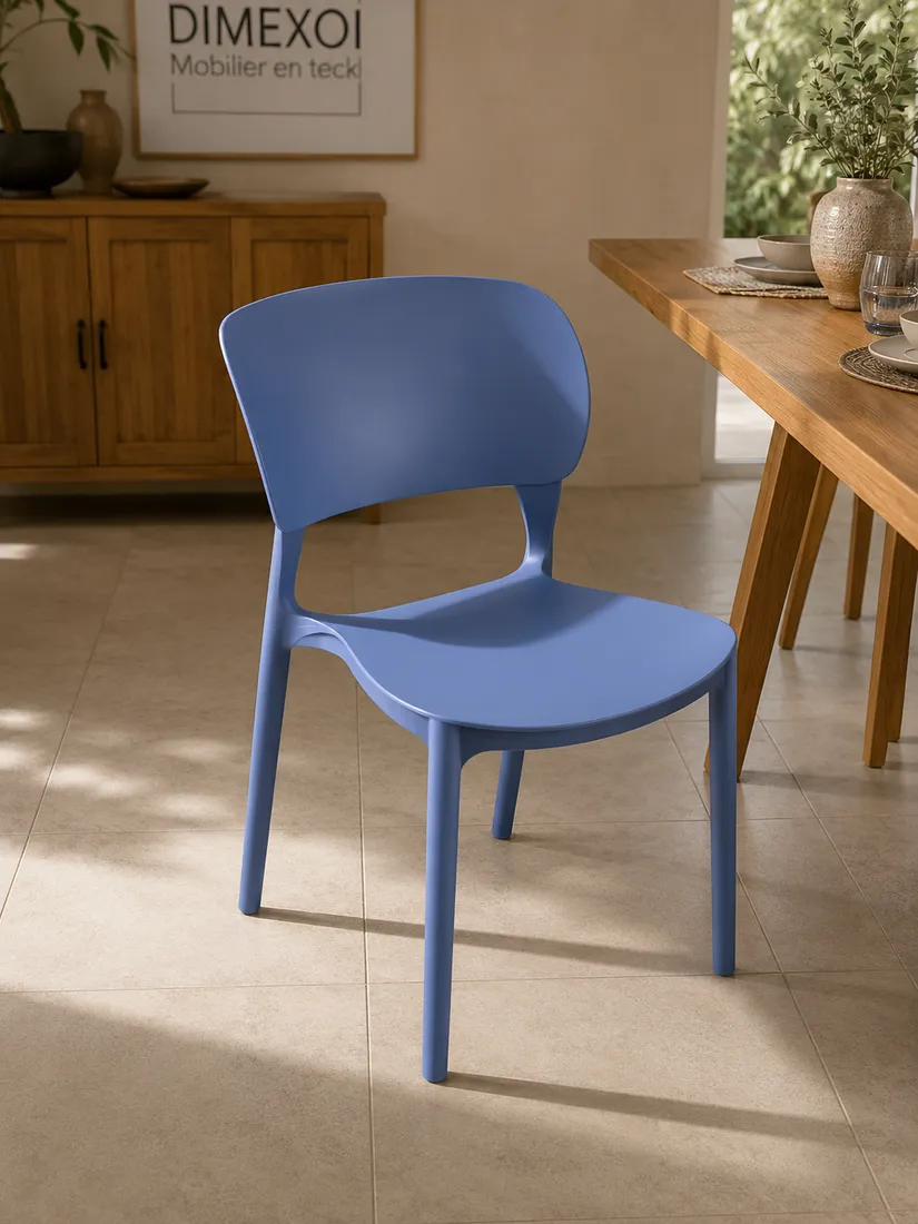 Chaise polypropylène en situation
